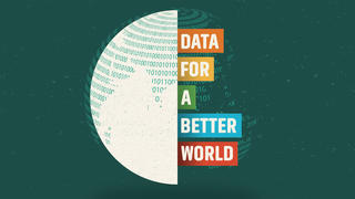 globe illustration with binary code