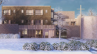 Artist's rendering of Arrupe Hall at Saint Joseph's University courtesy of Moto Designshop