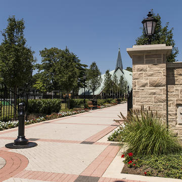 Entrance to the maguire side of campus