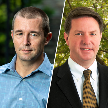 Dr. Keith Brown and Tom Riley, Saint Joseph's University experts for November 2020's Unlimited Learning installment, called "Why We Give: Decision-Making and Philanthropy"