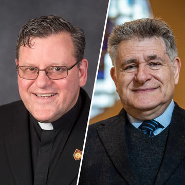 Rev. Dan Joyce ’88, S.J. and Rabbi Abraham Skora of Saint Joseph's University