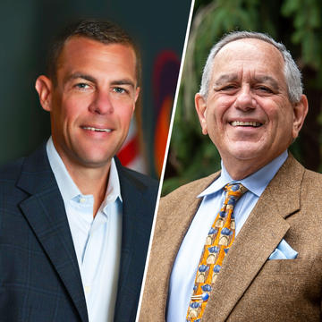 Saint Joseph's University's Unlimited Learning experts, Rob Almond ‘04 (MBA), CEO of NEST, and Michael Solomon, Ph.D., professor of marketing at Saint Joseph’s.