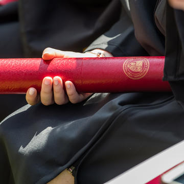 Commencement diploma tube for Saint Joseph's University.