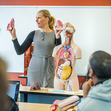 saint joseph's university faculty professor teaching health studies class