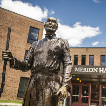 St. Ignatius statue on campus.