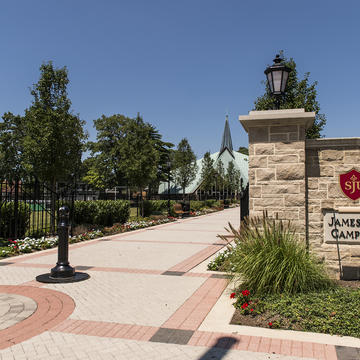Entrance to the maguire side of campus