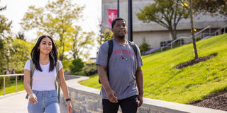 Students Walking on Saint Joseph's University's campus
