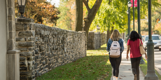 Students walking on City Ave.
