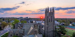 Saint Joseph's University campus with Barbelin Hall at sunrise.