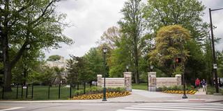 entrance to the maguire wolfington campus at saint joseph's university
