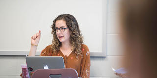 saint joseph's university student in an english writing class