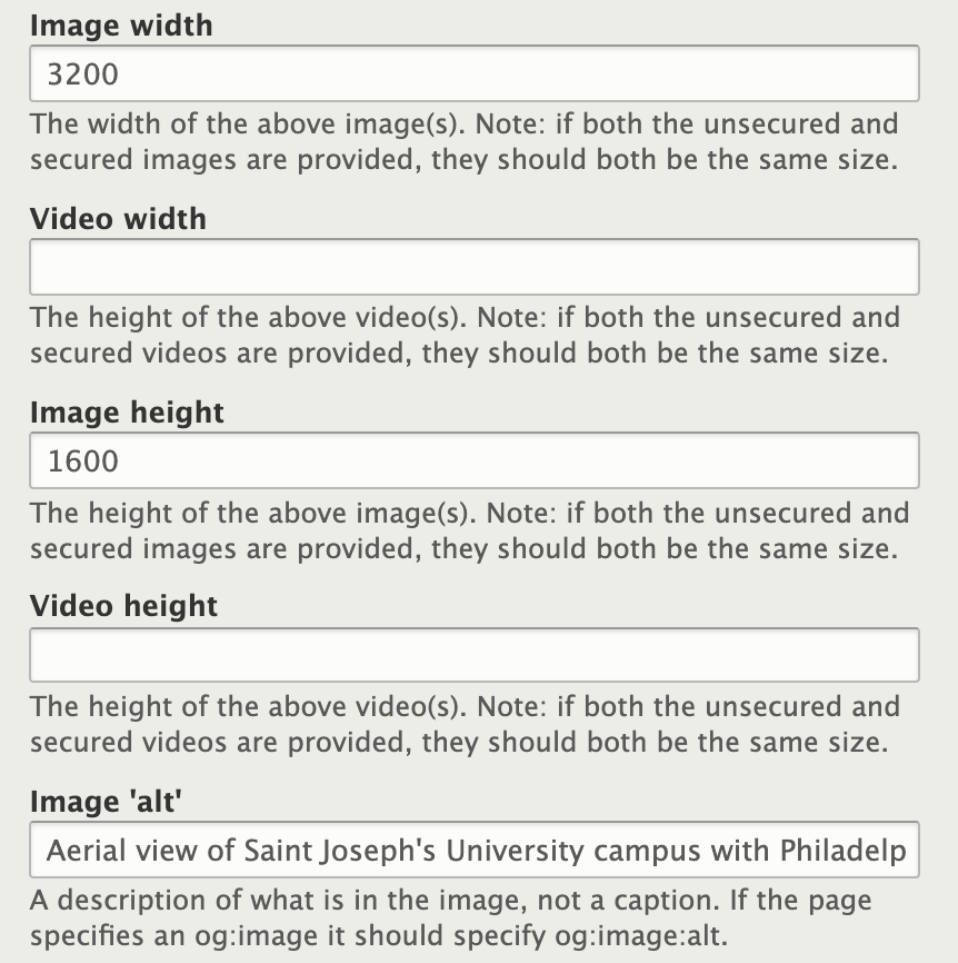 Screenshot of the field in Drupal that allows you to modify display settings for the image you've associated with your webpage