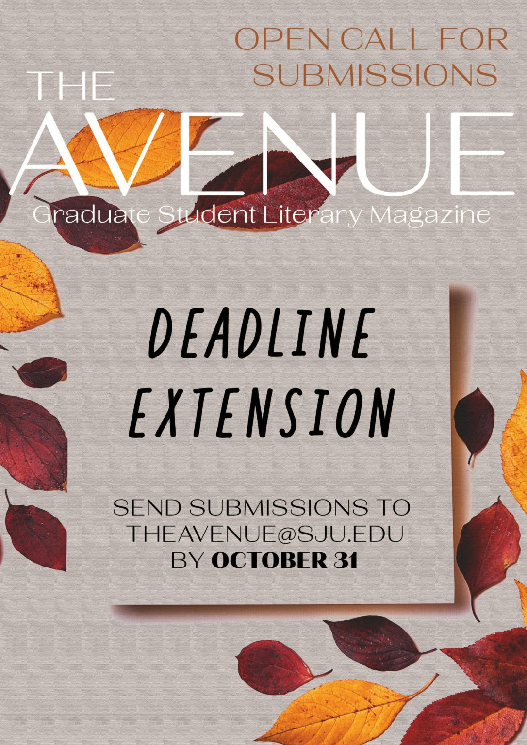 The Avenue Deadline Extension 2023