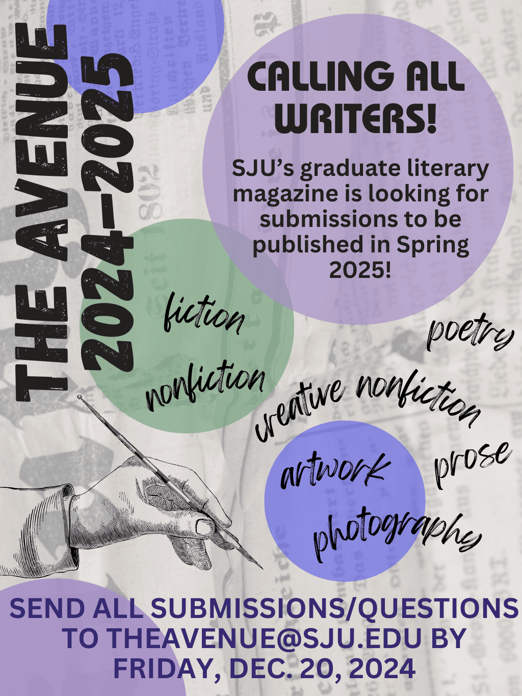 The Avenue 2024-2025 Call for Submissions
