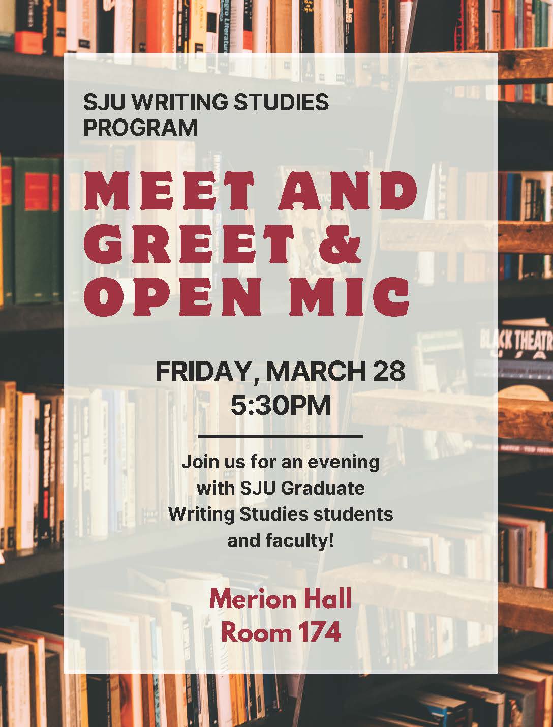 Writing Studies Open Mic Flyer