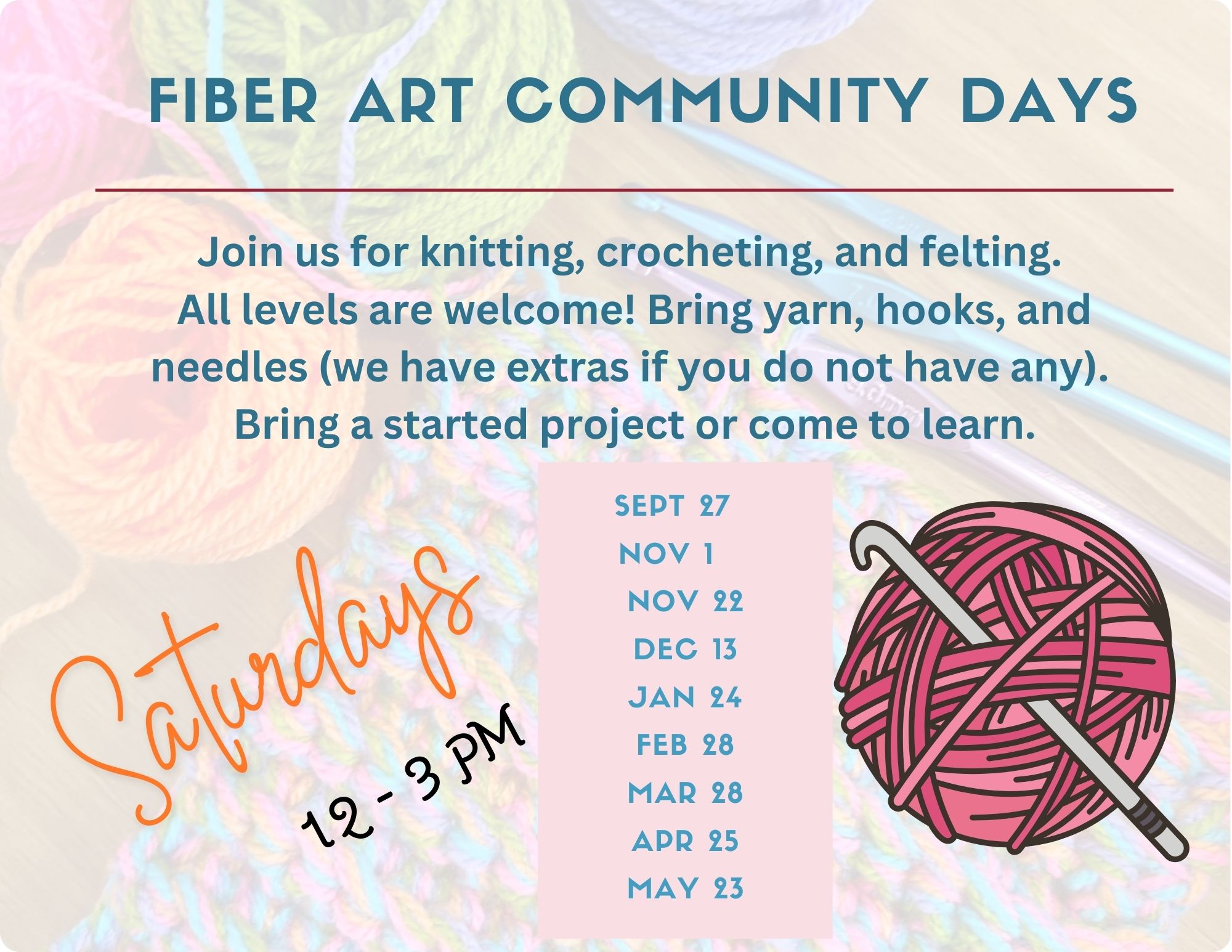 fiber arts flyer