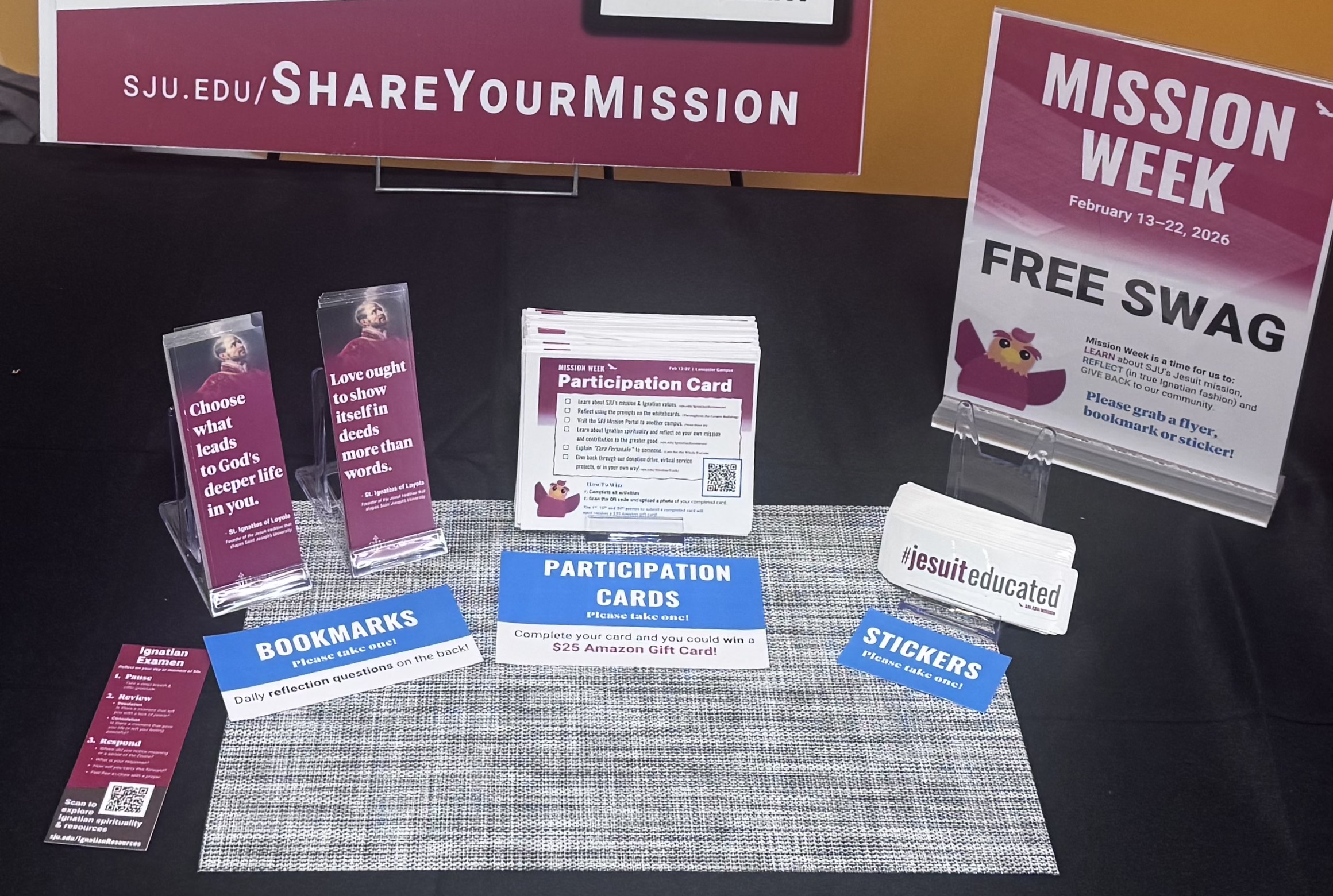 Free Mission Week Swag