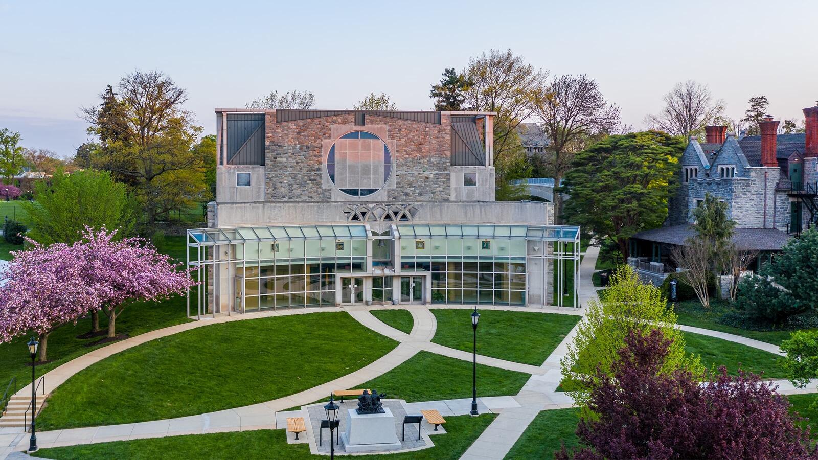 Aerial of the Chapel of St. Joseph in the spring