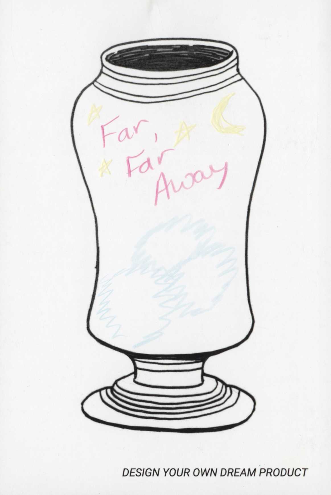 illustration of jar with Far FAr Away written on it