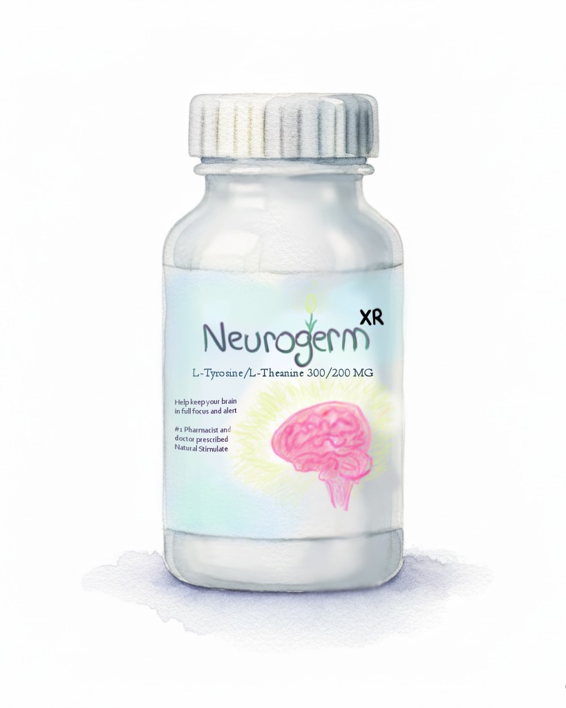 illustration of a bottle of natural adderall