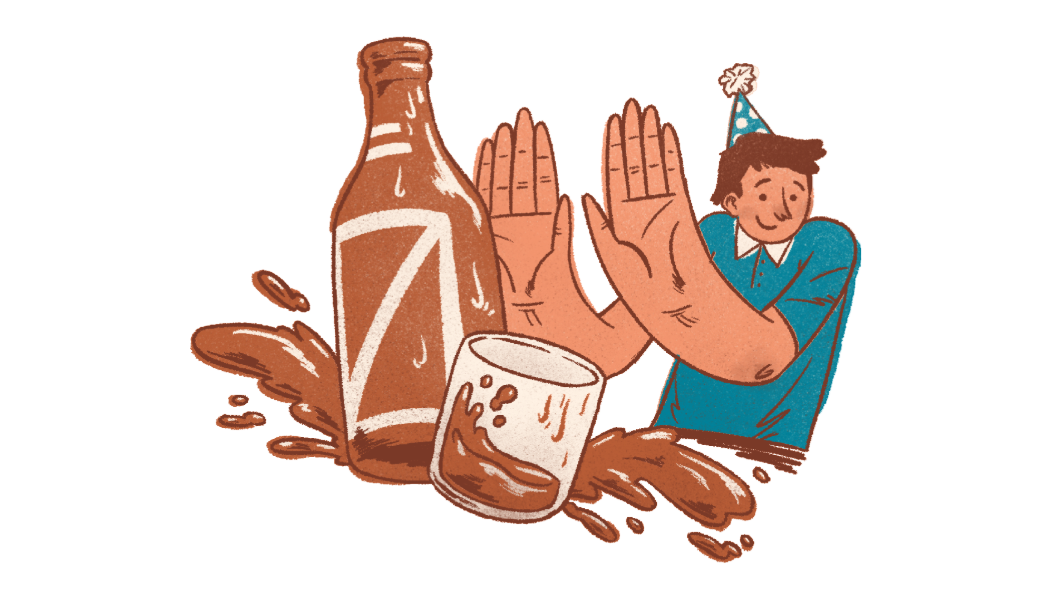 person saying no to alcohol