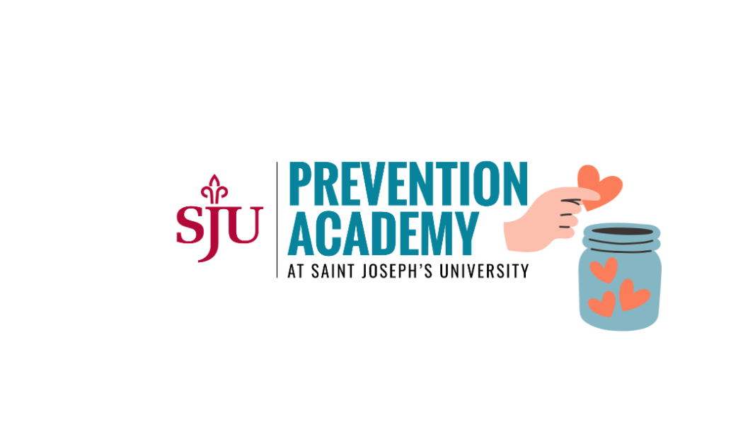 Prevention Academy Logo with hand putting hearts in a jar
