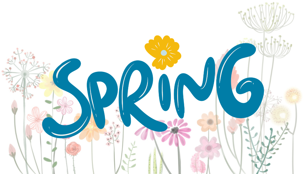 Graphic for spring with flowers