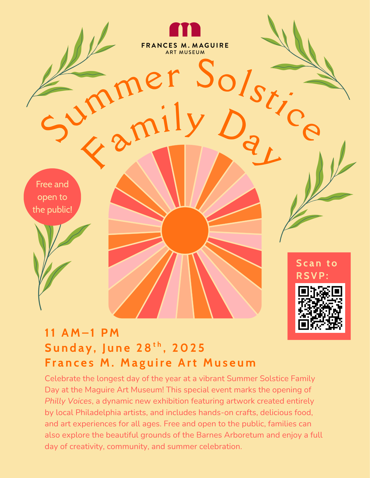 flyer for summer solstice family day