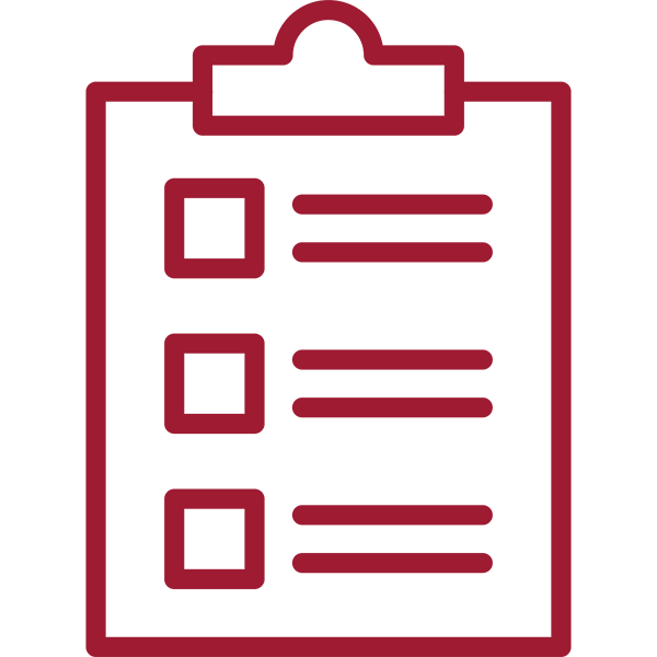 red icon checklist