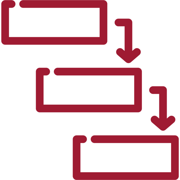 icon of red steps