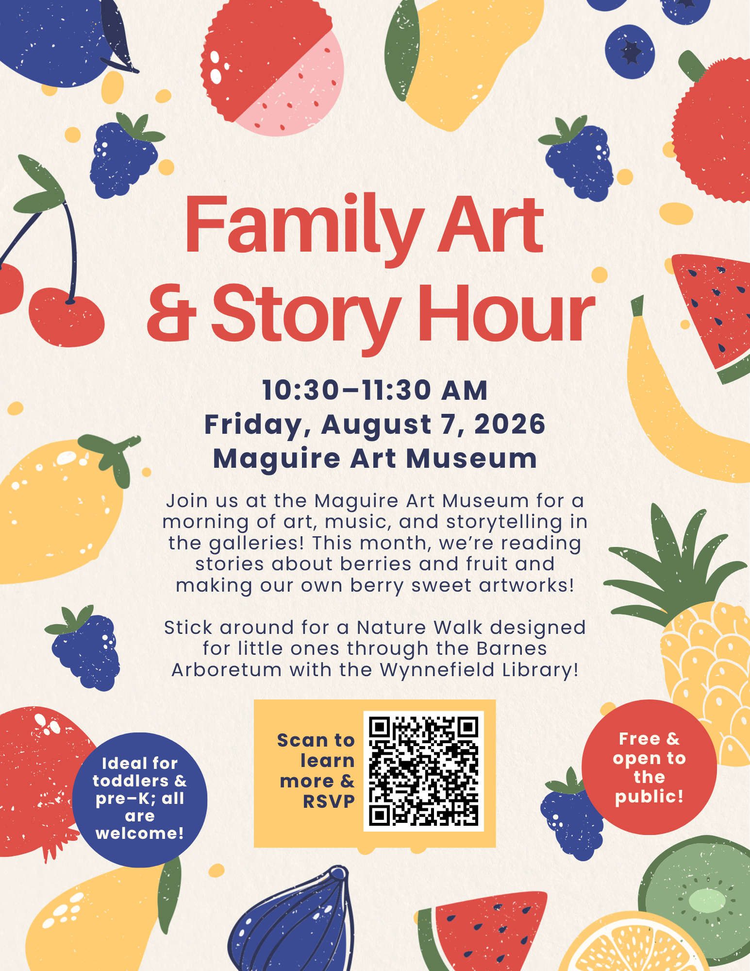 flyer for august story hour
