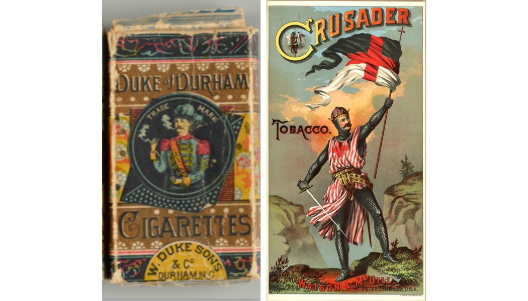 photo of cigarette boxes from the 1860s