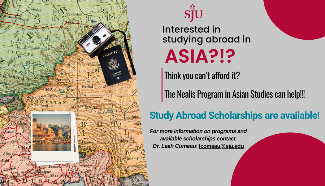 Poster for Asian Studies Study Abroad Scholarships