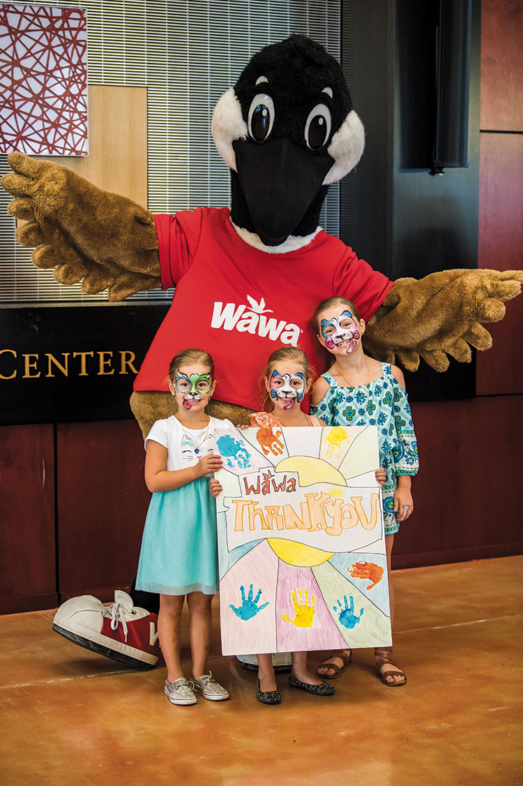 Camp Kinney participants with Wawa Wally Goose