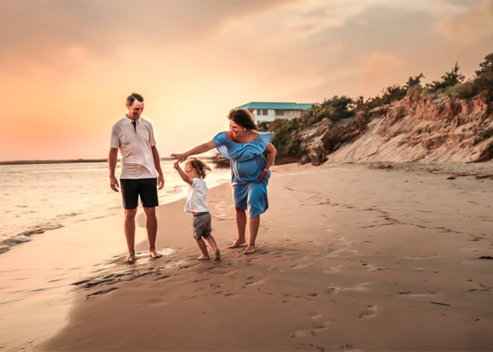 Photo of a family at the beach by Tami Reich A Best Friends Production