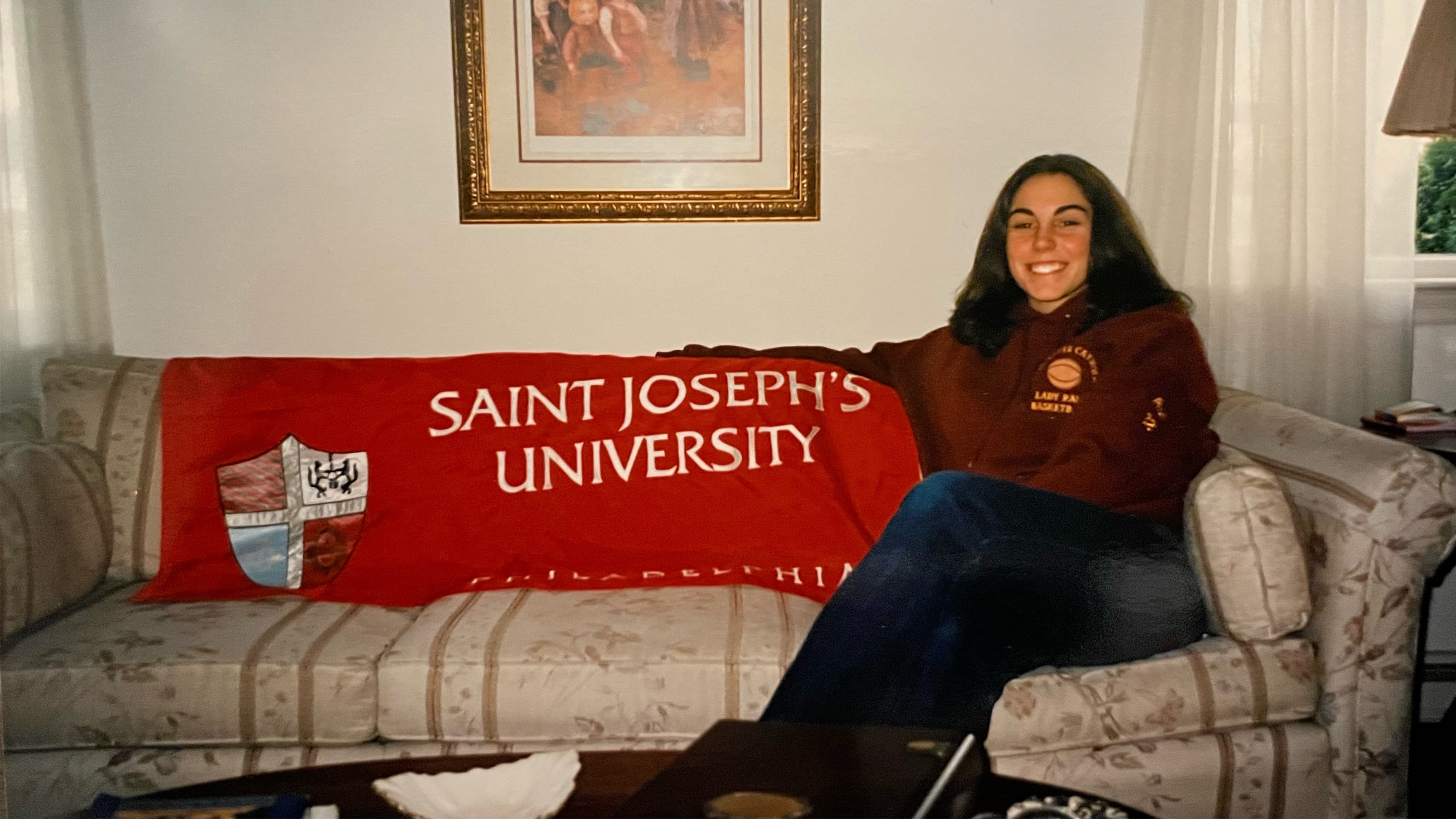 Lisa Traum Alexander ’06 surprised her grandparents, Marilyn and Richard (Dick) Kelly ’59, with the news that she would be attending Saint Joseph’s. She was the first grandchild to go to college.