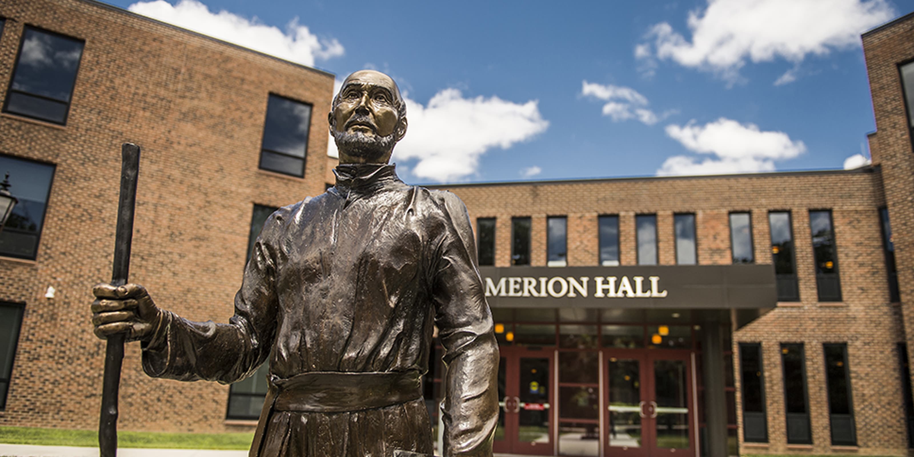 St. Ignatius statue on campus