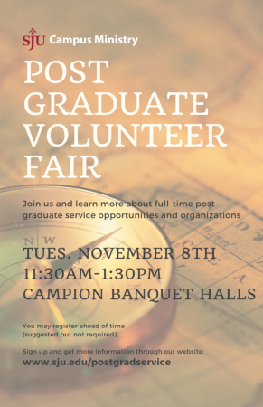 Post Graduate Volunteer Fair flyer