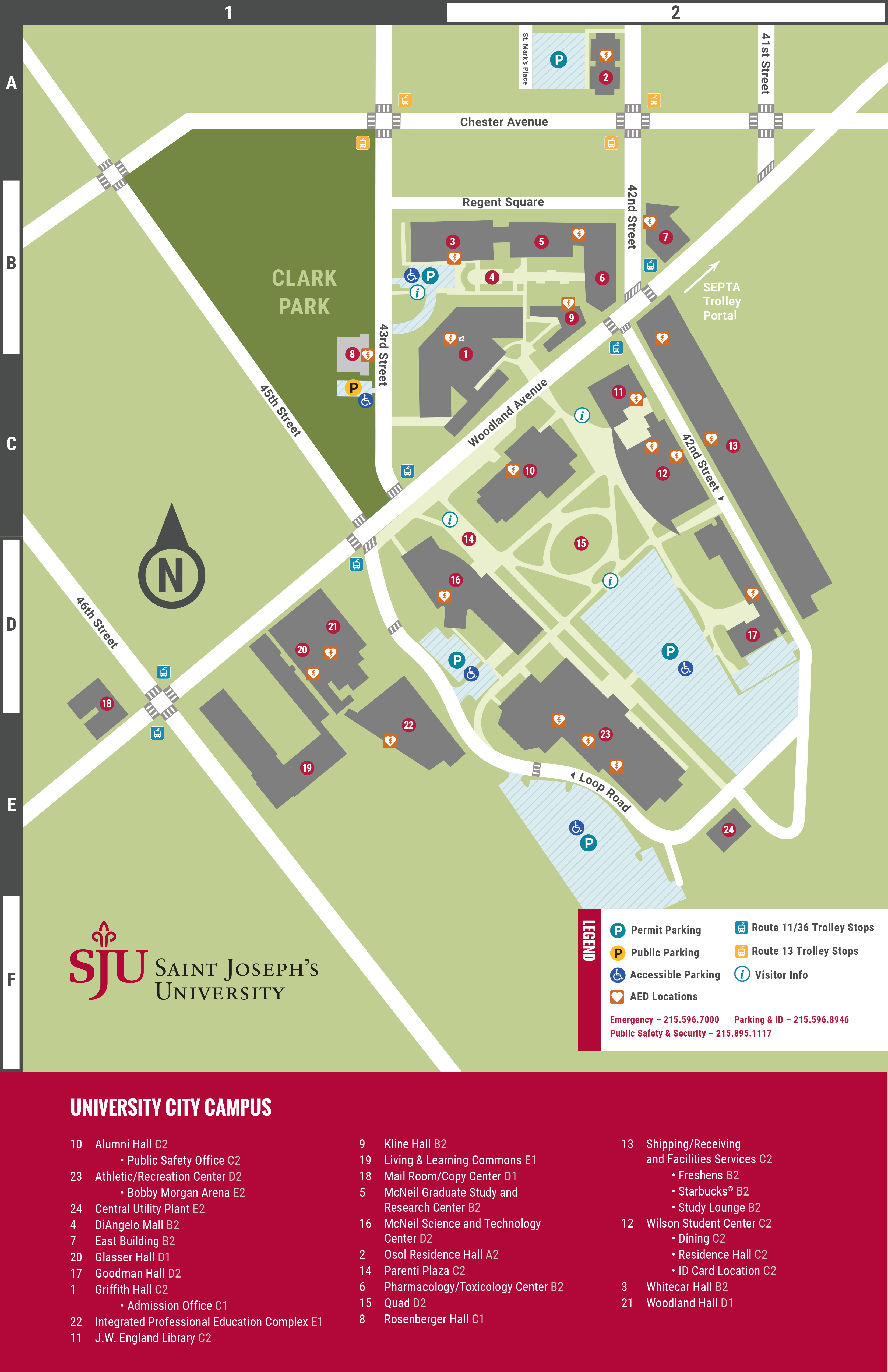 Campus Map Parking UCity