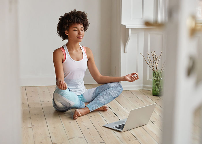 Girl meditating with Project Mindful