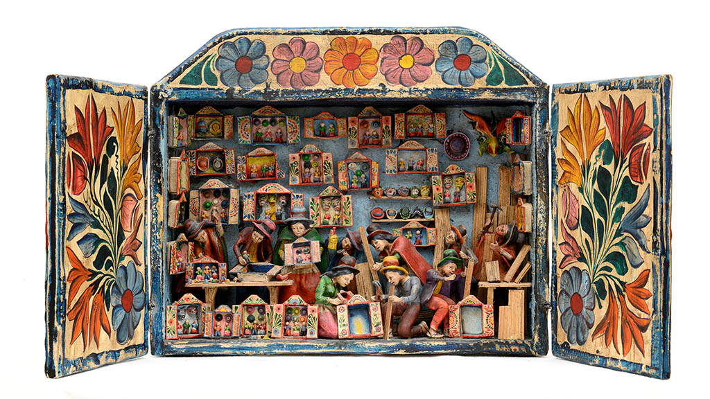 Retablo piece at the Maguire Art Museum at Saint Joseph's University