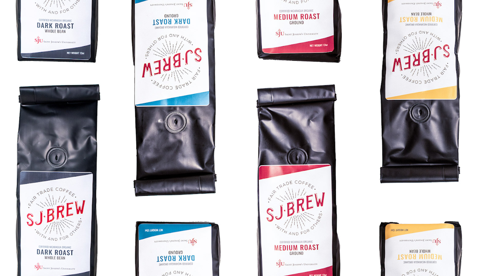 bags of sj brew's coffee beans