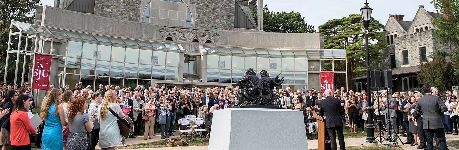 Saint Joseph's University dedicates its Nostra Aetate sculpture