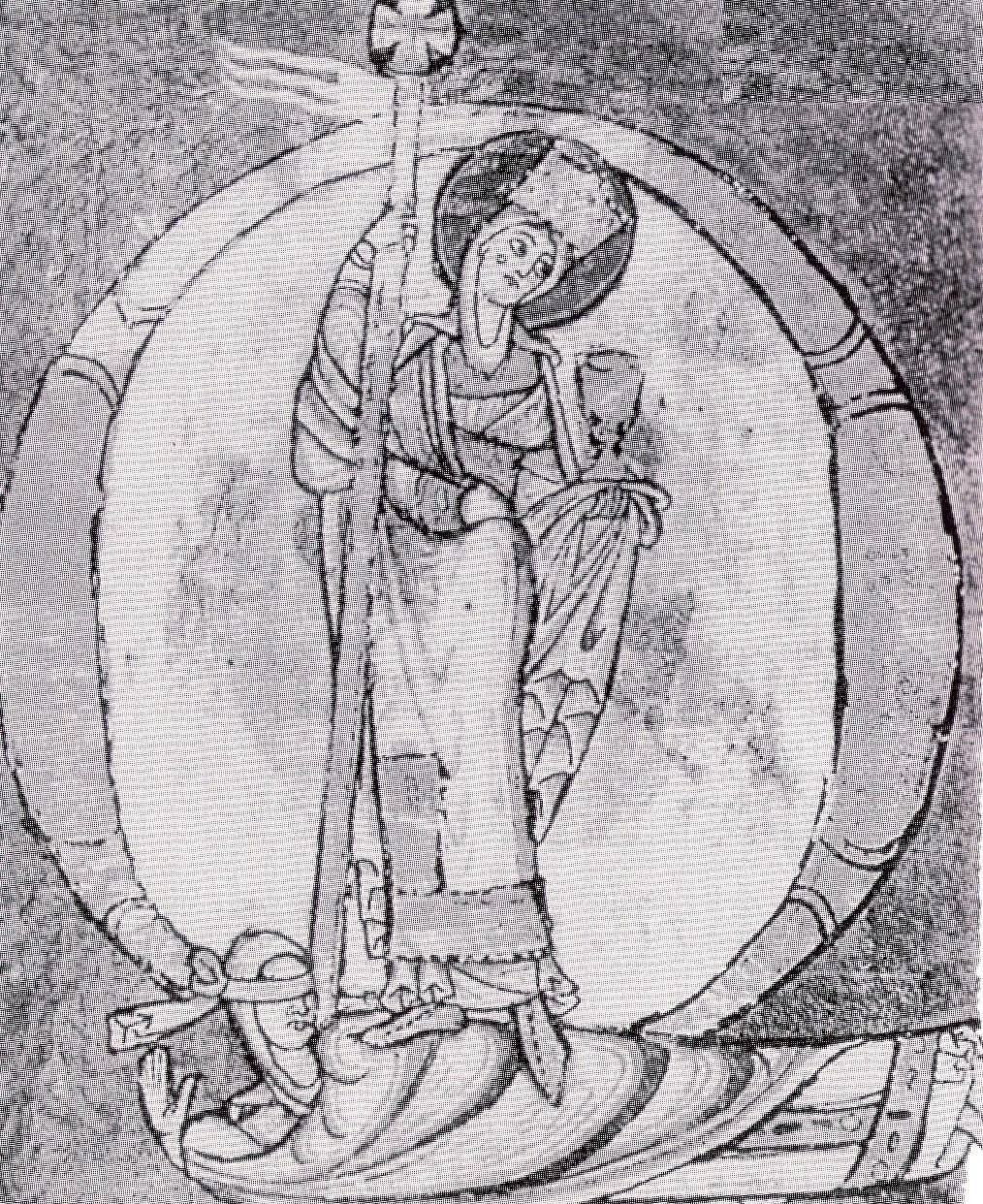 Synagoga and Ecclesia above the portico of the Cathedral of Notre Dame de Paris (c. 1240).