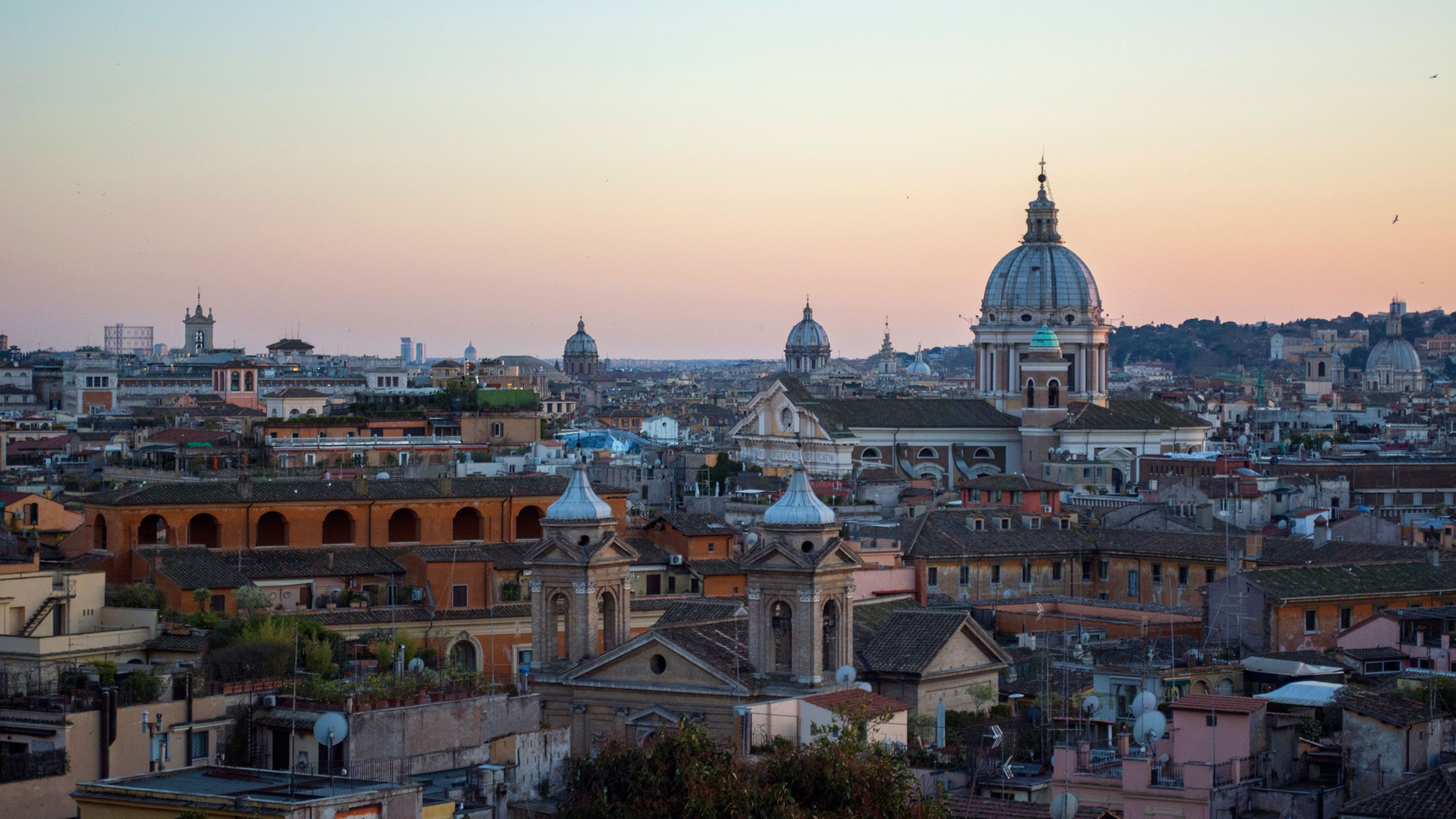 aerial shot of rome