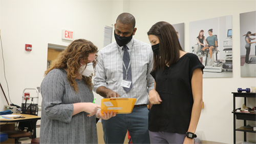 Sylvester Carter and students