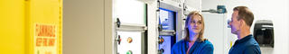 saint joseph's university chemistry professor with a student in the lab