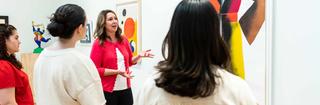 Dr. Downey in Modern Gallery with students