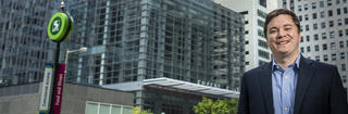 Tom O'Hara in front of Comcast Building