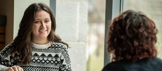 female student being mentored